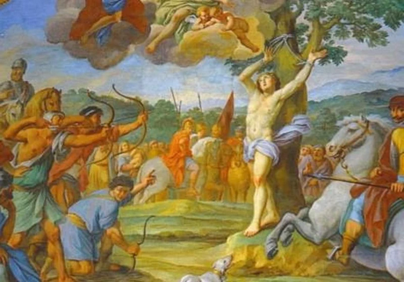 Martirio di san Sebastiano - (Acireale), dettaglio